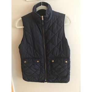 Navy quilted puffer vest